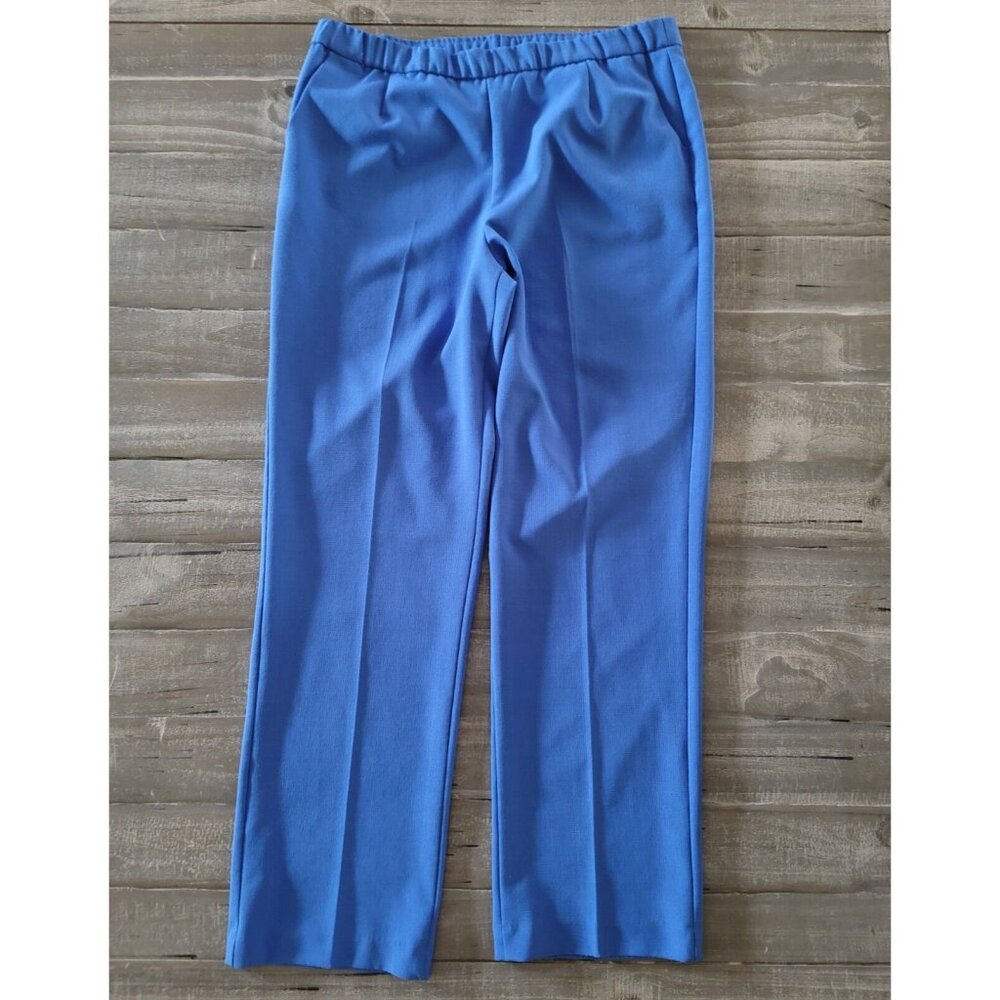 TanJay Women's Dress Pants Blue Size 10 Elastic Waistband High Rise - Picture 2 of 6